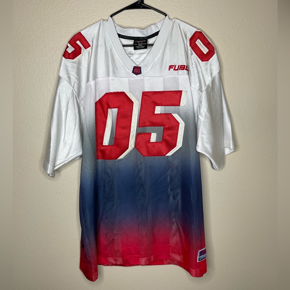 FUBU 05 White Blue Red 05 Jersey